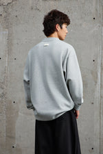 Unisex Grey Pullover With Button Accents Side view | Weezy