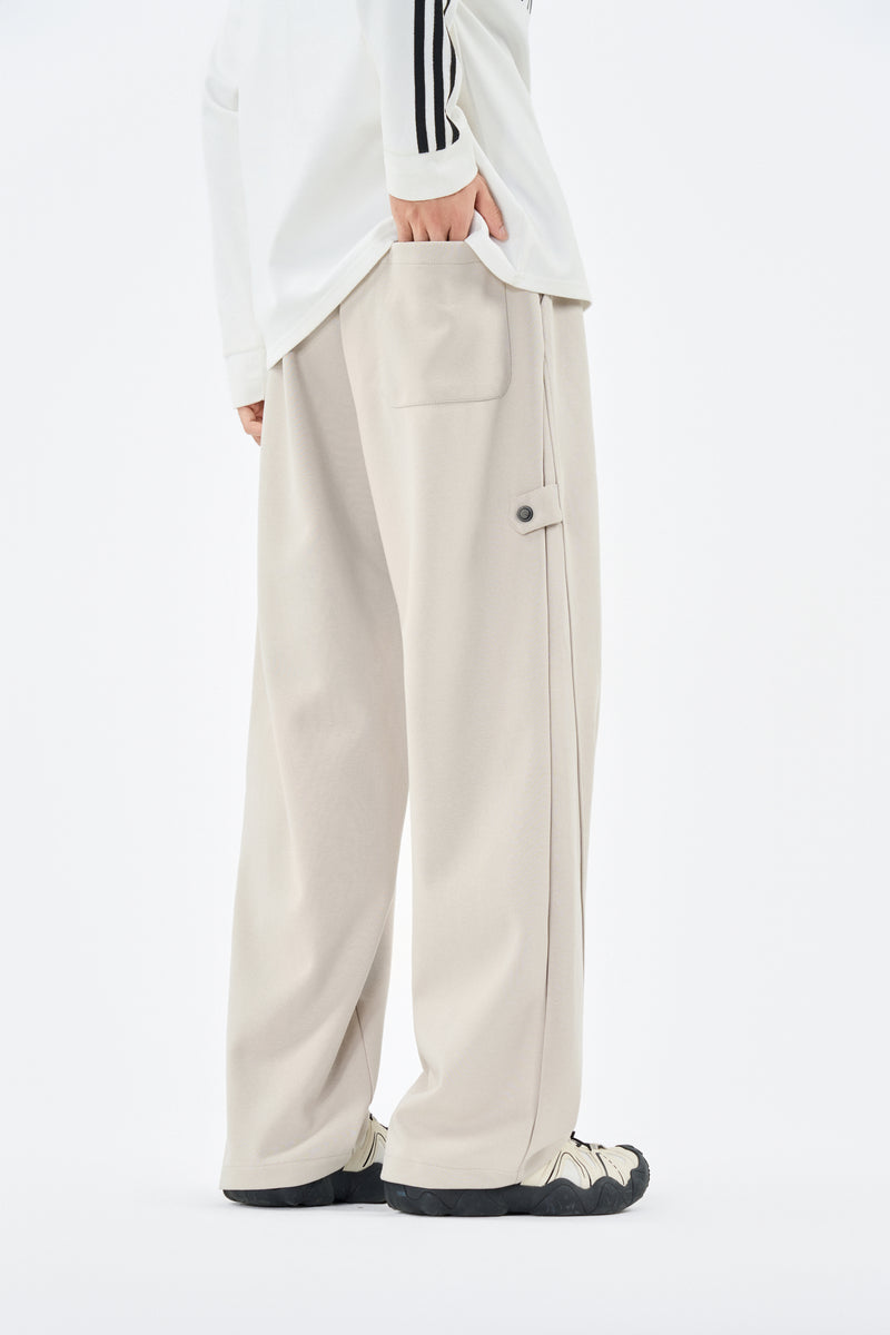 Cream Embroidered Jogger Pants Detail view | Weezy
