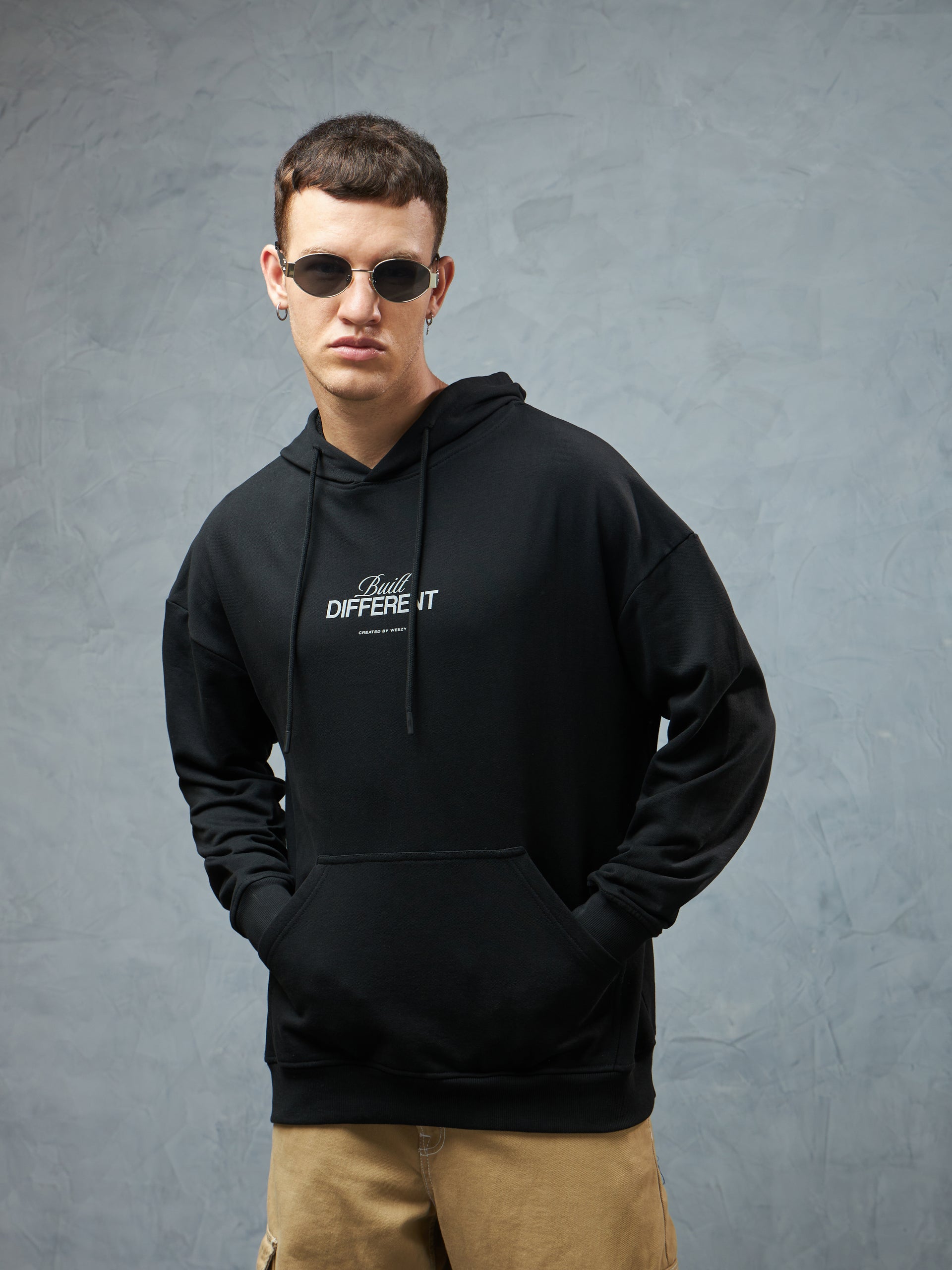Jet Black Built Different Hoodie