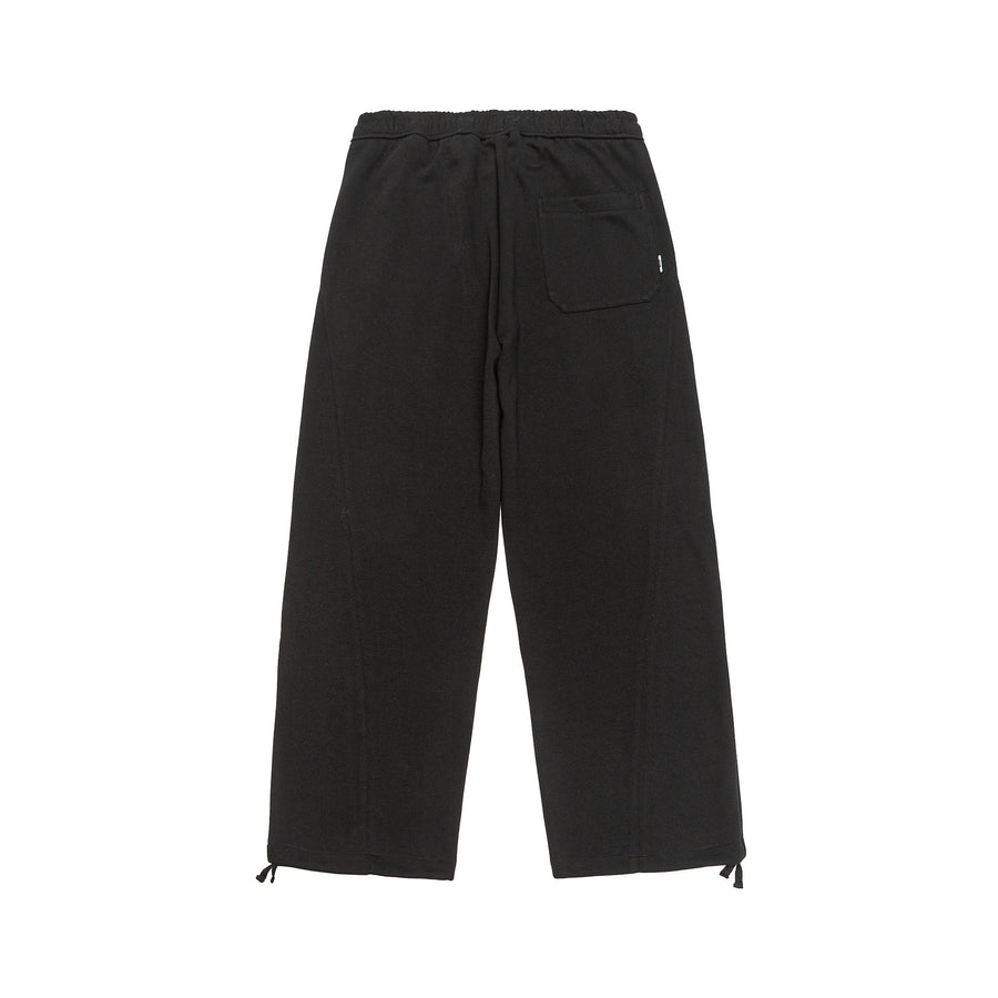 Jet Black Monoframe Relaxed Fit Pants Model view | Weezy