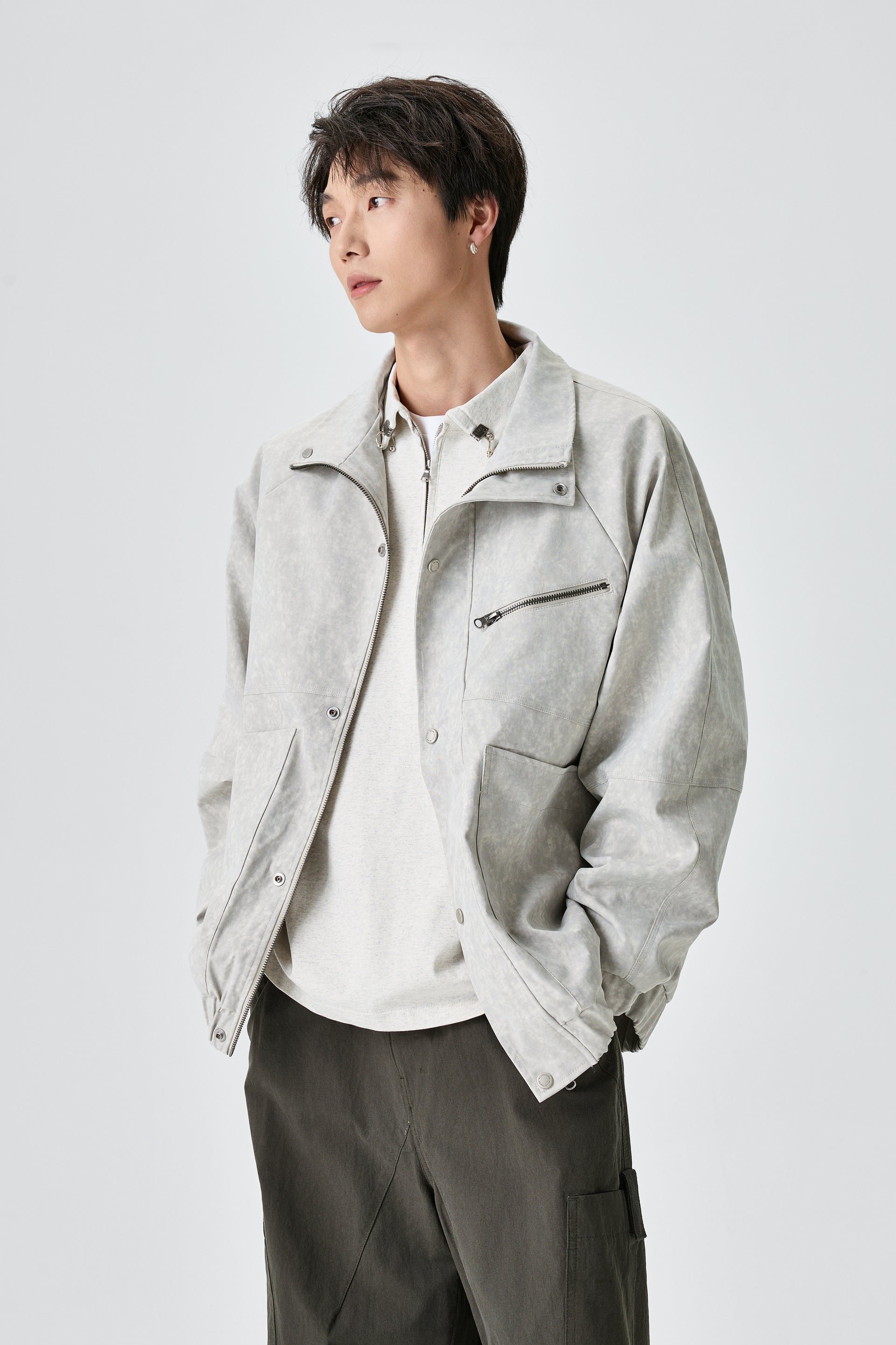 Relaxed Fit White Jacket