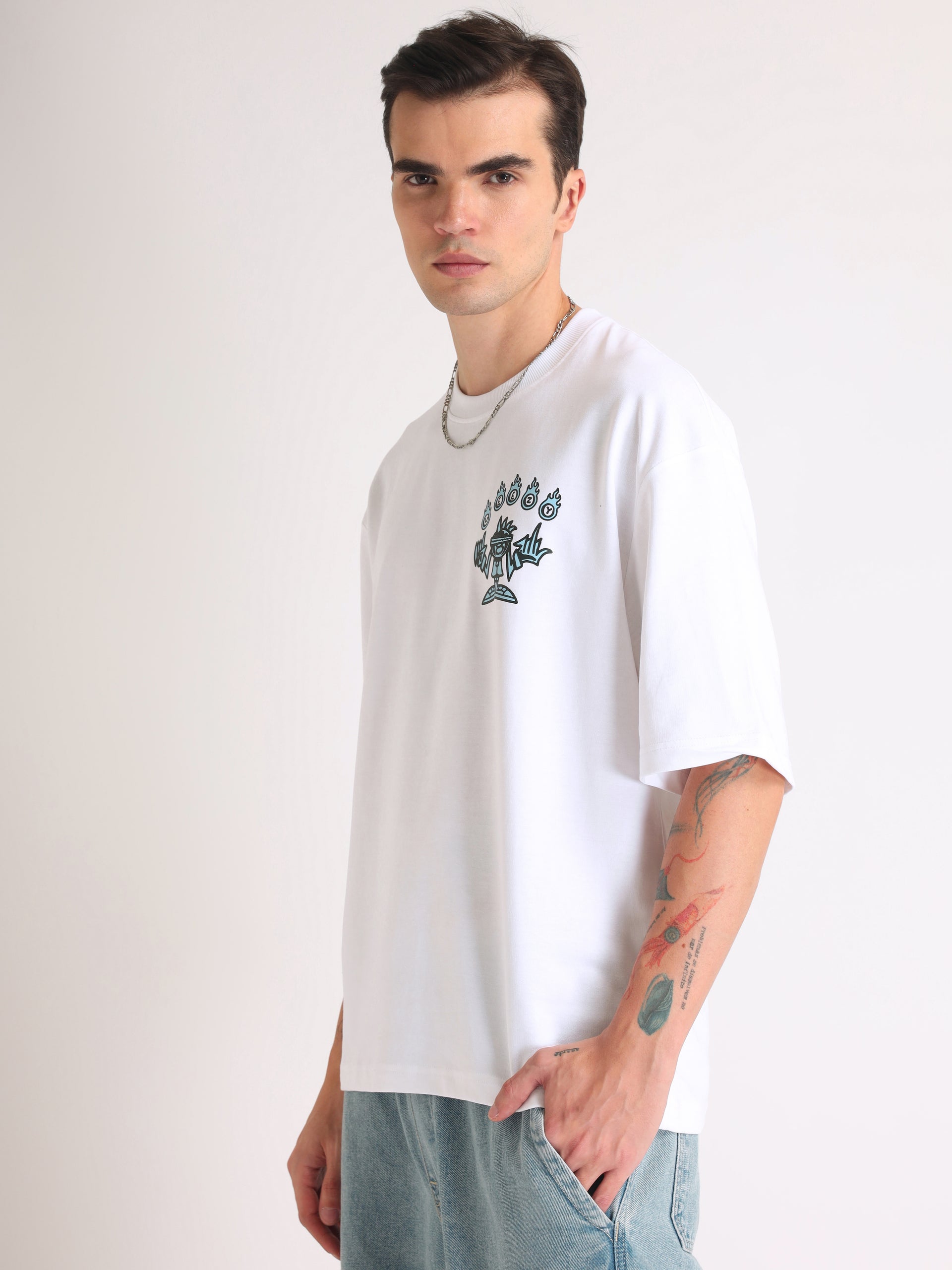 White Circus Maximus Oversized T-Shirt