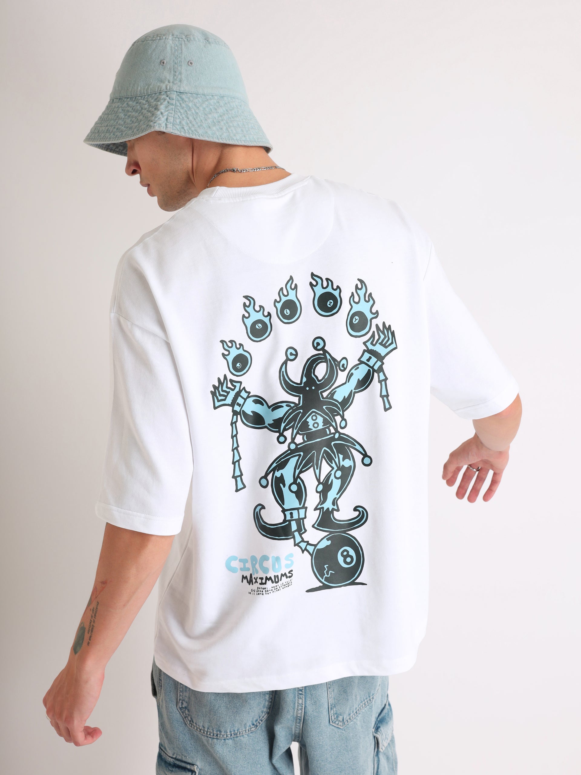 White Circus Maximus Oversized T-Shirt