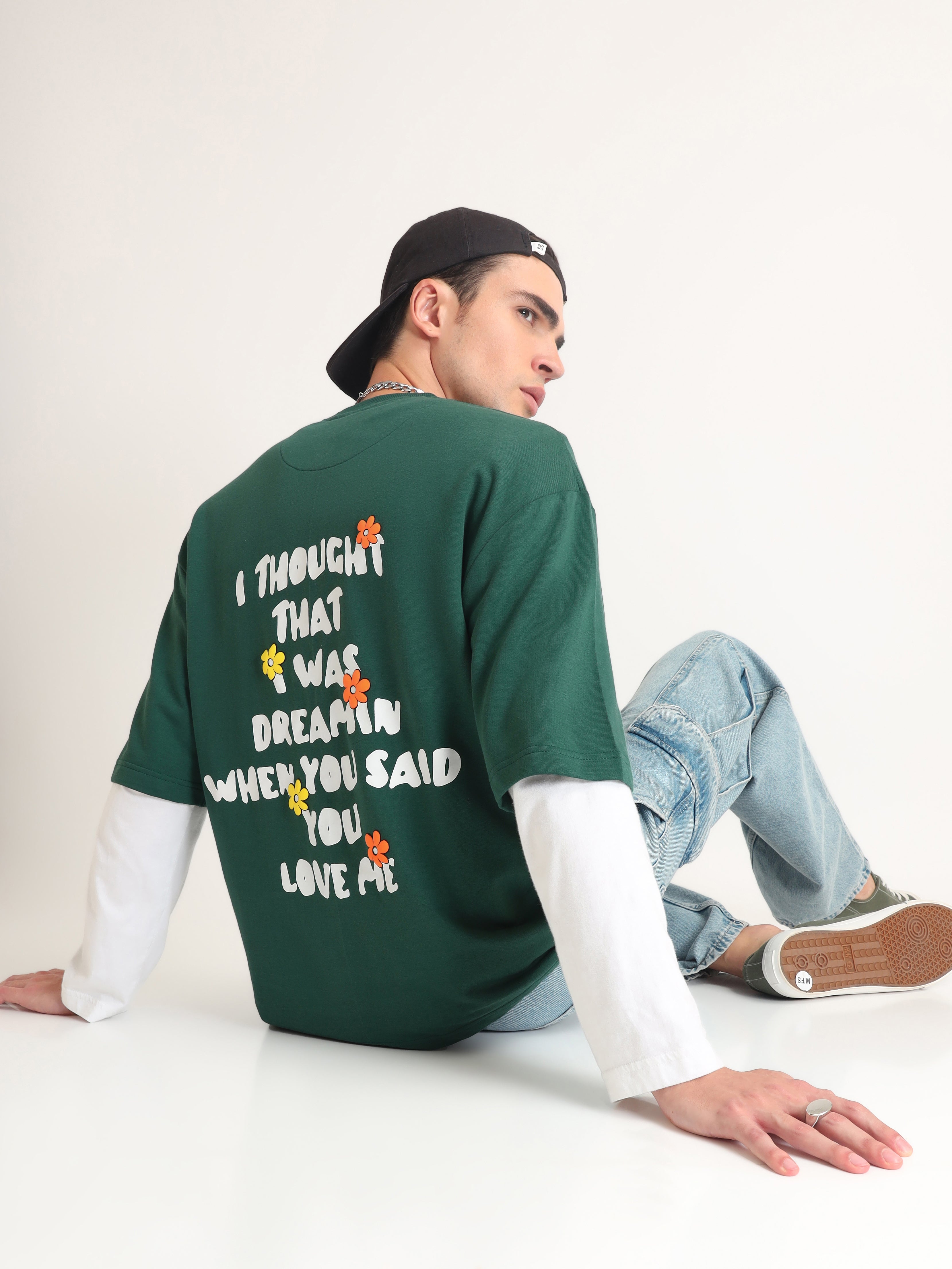 Emerald Green Dreamin Oversized T-Shirt