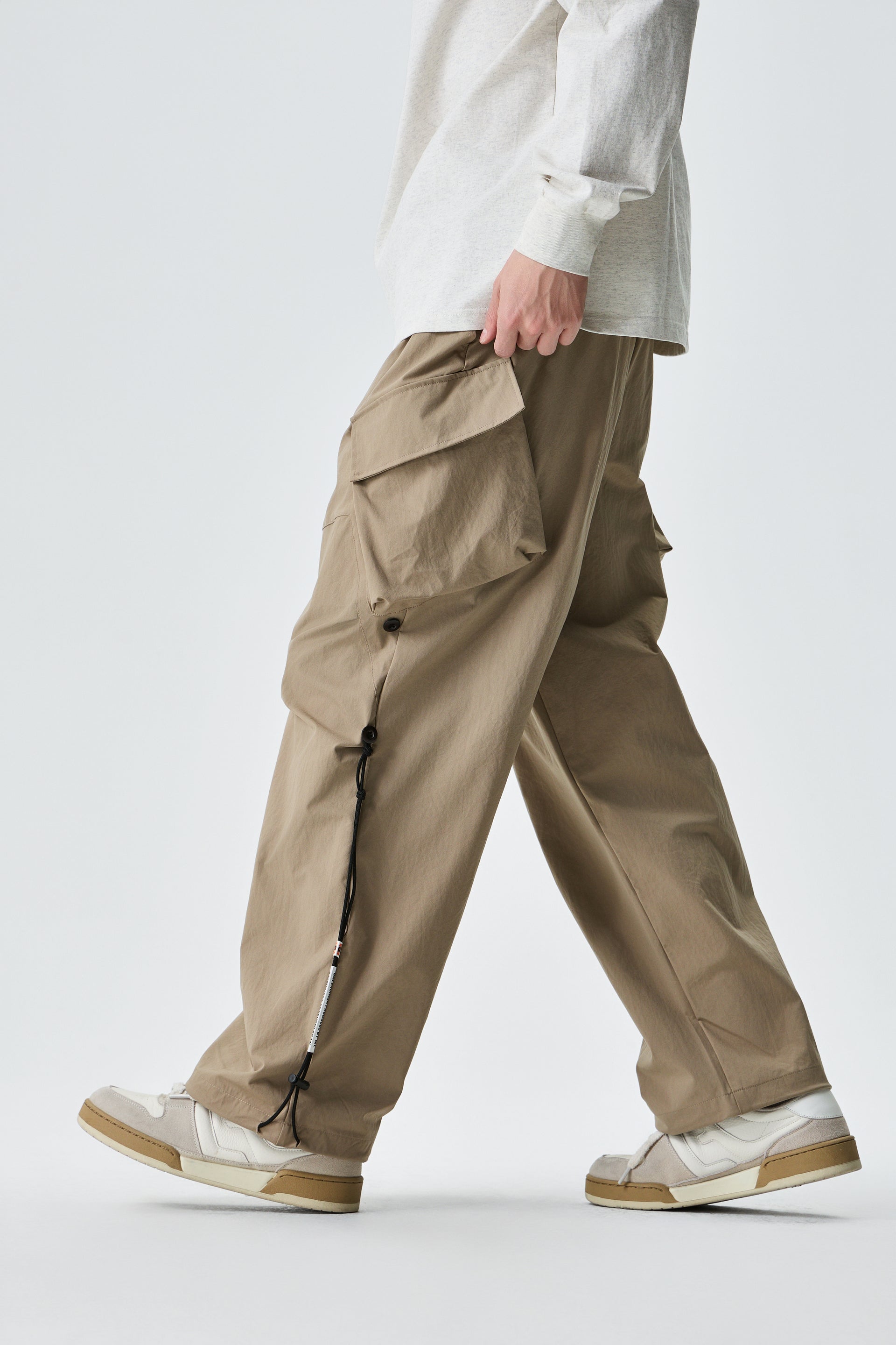 Beige Urban Drifter Utiliity Cargo Pants