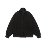 Black Zip Up Bomber Jacket Lifestyle view | Weezy