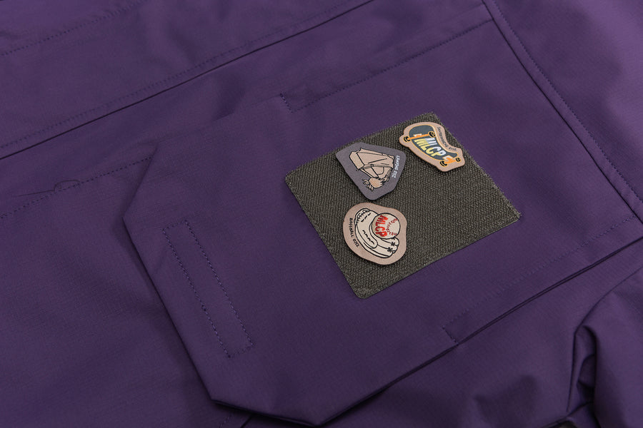 Purple Hooded Cargo Jacket View 18 | Weezy