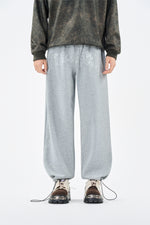 Embroidered Grey Sweatpants Lifestyle view | Weezy
