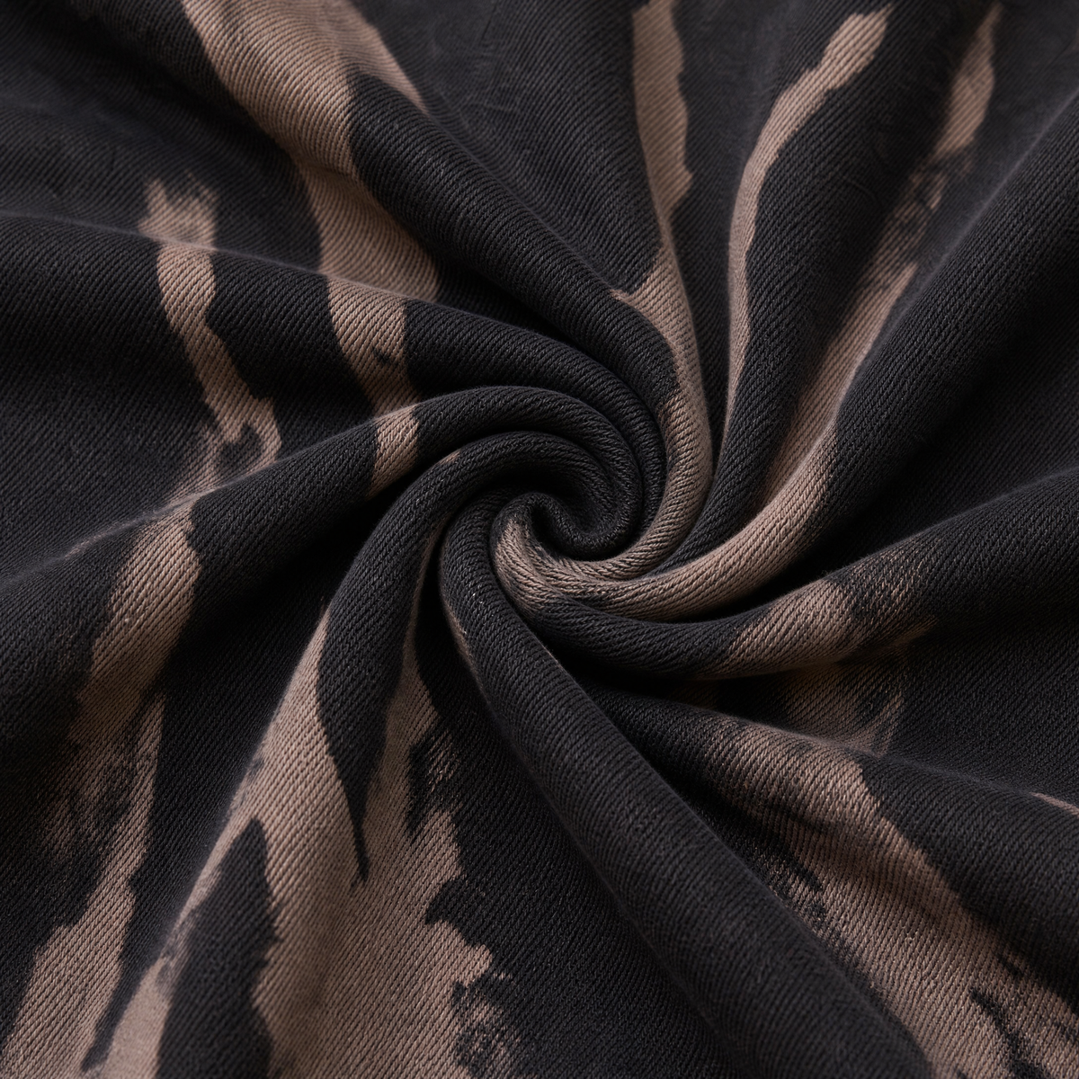Close up of the fabric of this Bleach Effect Premium Wide Leg Jeans