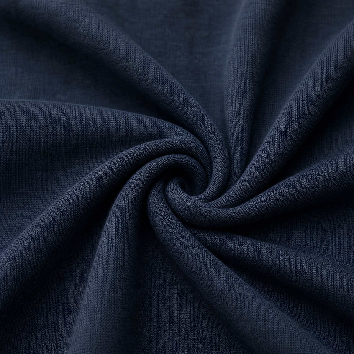 Close up of the fabric of this Blue Bleached Crewneck Sweatshirt