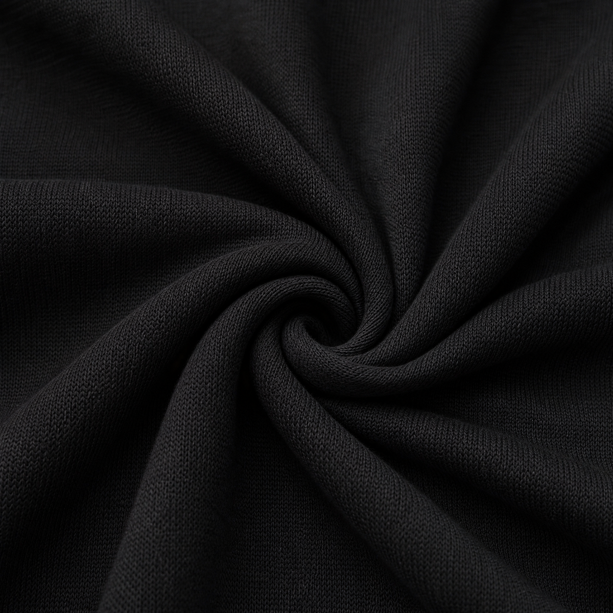 Close up of the fabric of this Jet Black Foolin Sweatshirt