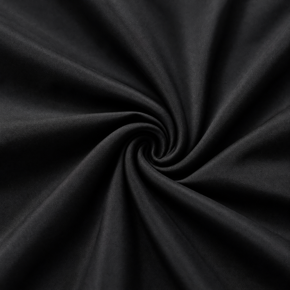Close up of the fabric of this Jet Black Hooded Long Parka
