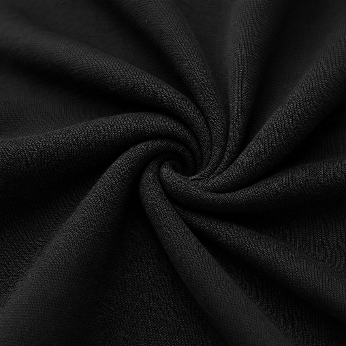 Close up of the fabric of this Jet Black Pumpkin Sweatshirt