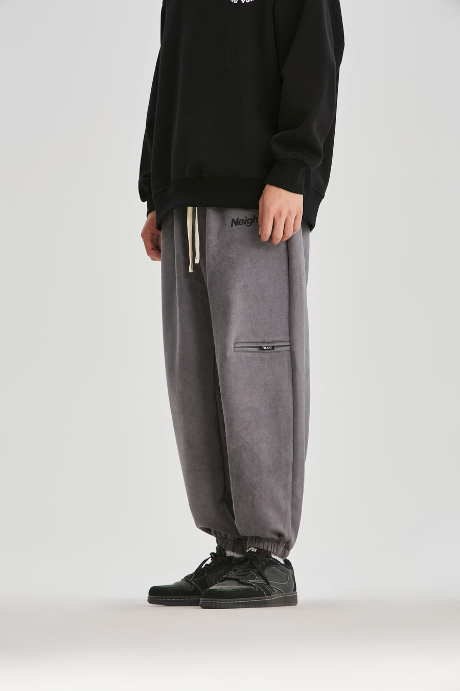 Dark Grey Jogger Pants Back view | Weezy