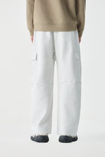 White Cargo Sweatpants Detail view | Weezy