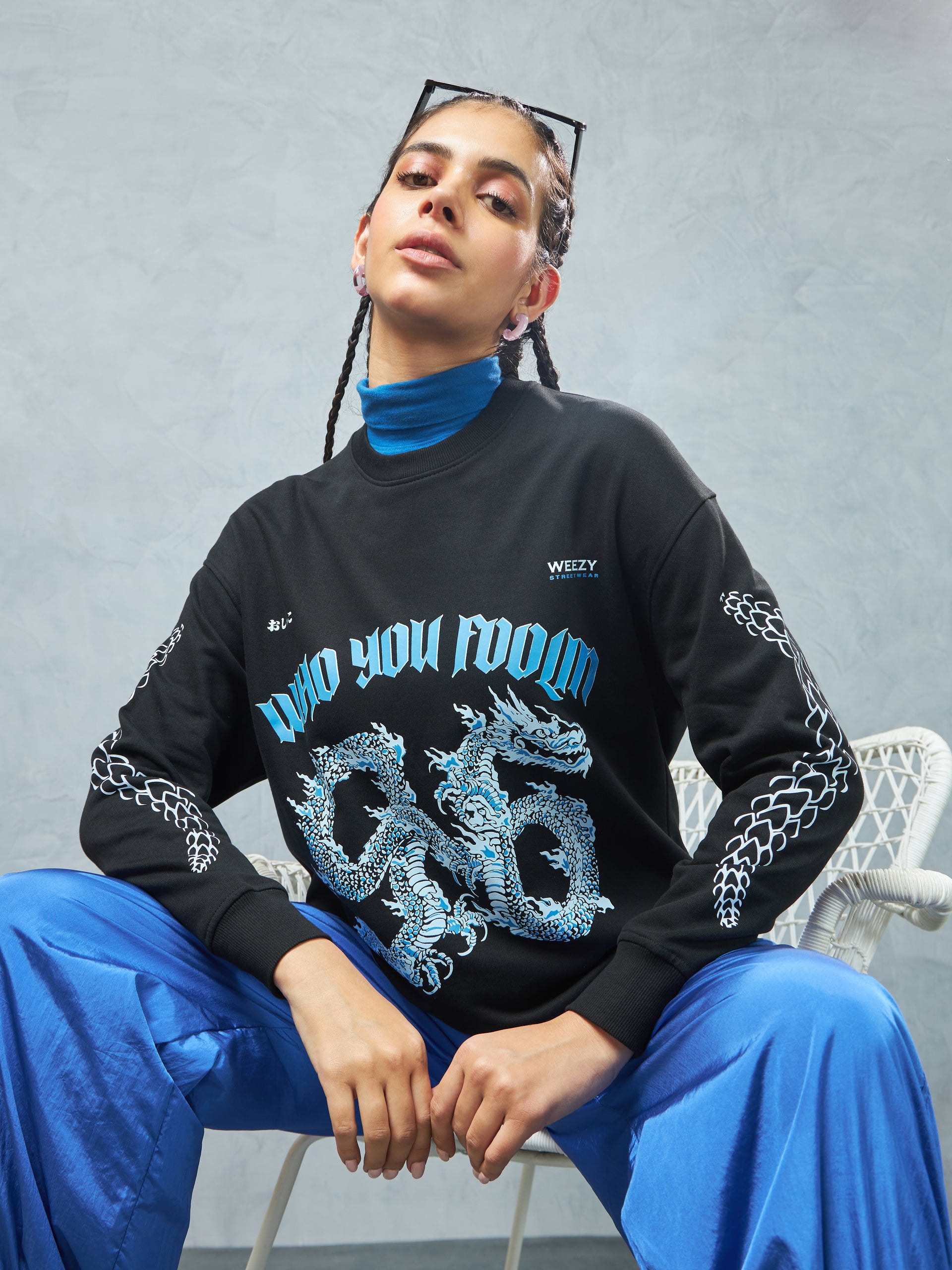 Jet Black Foolin Sweatshirt