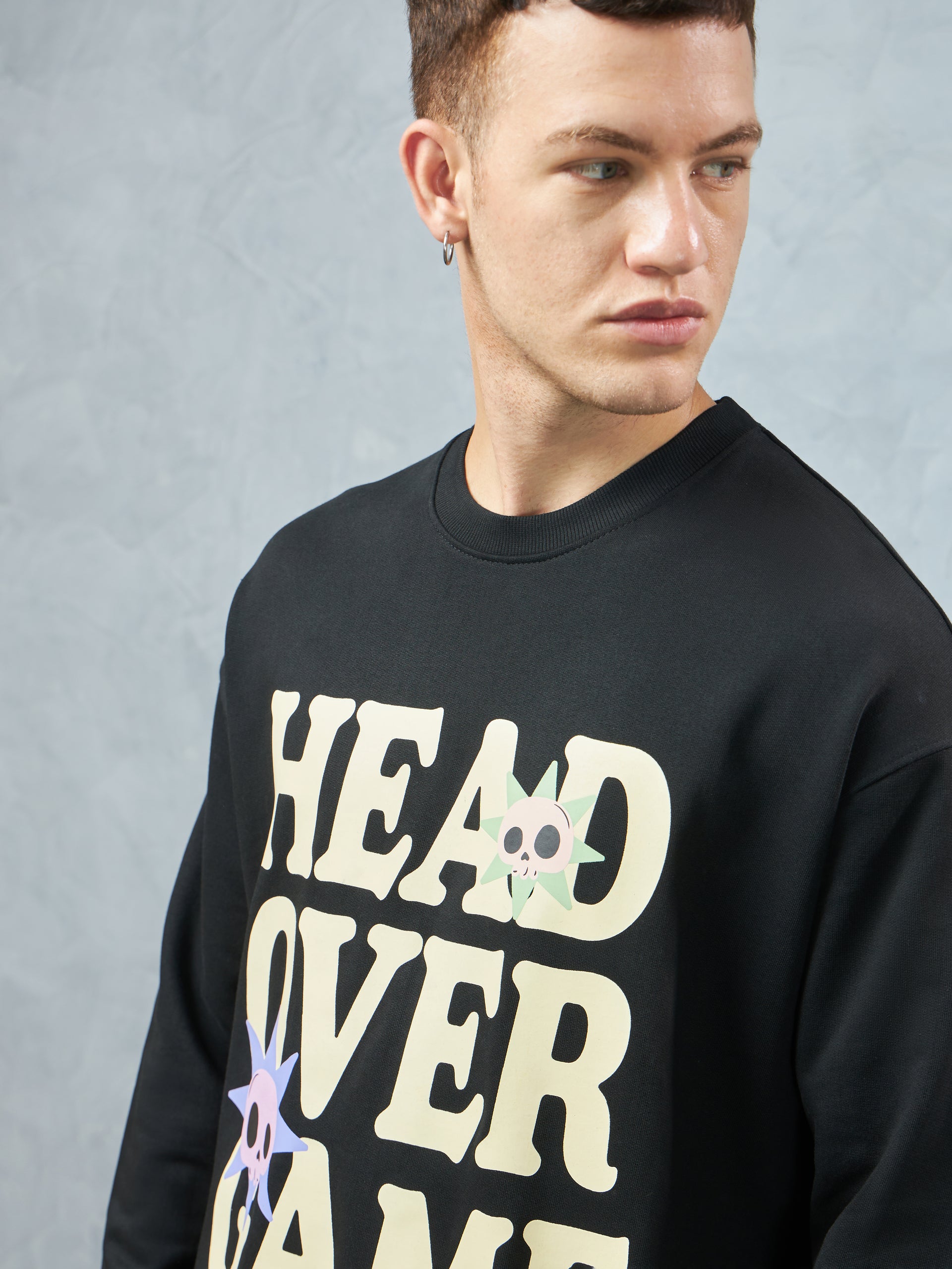 Jet Black Head Over Game Sweatshirt