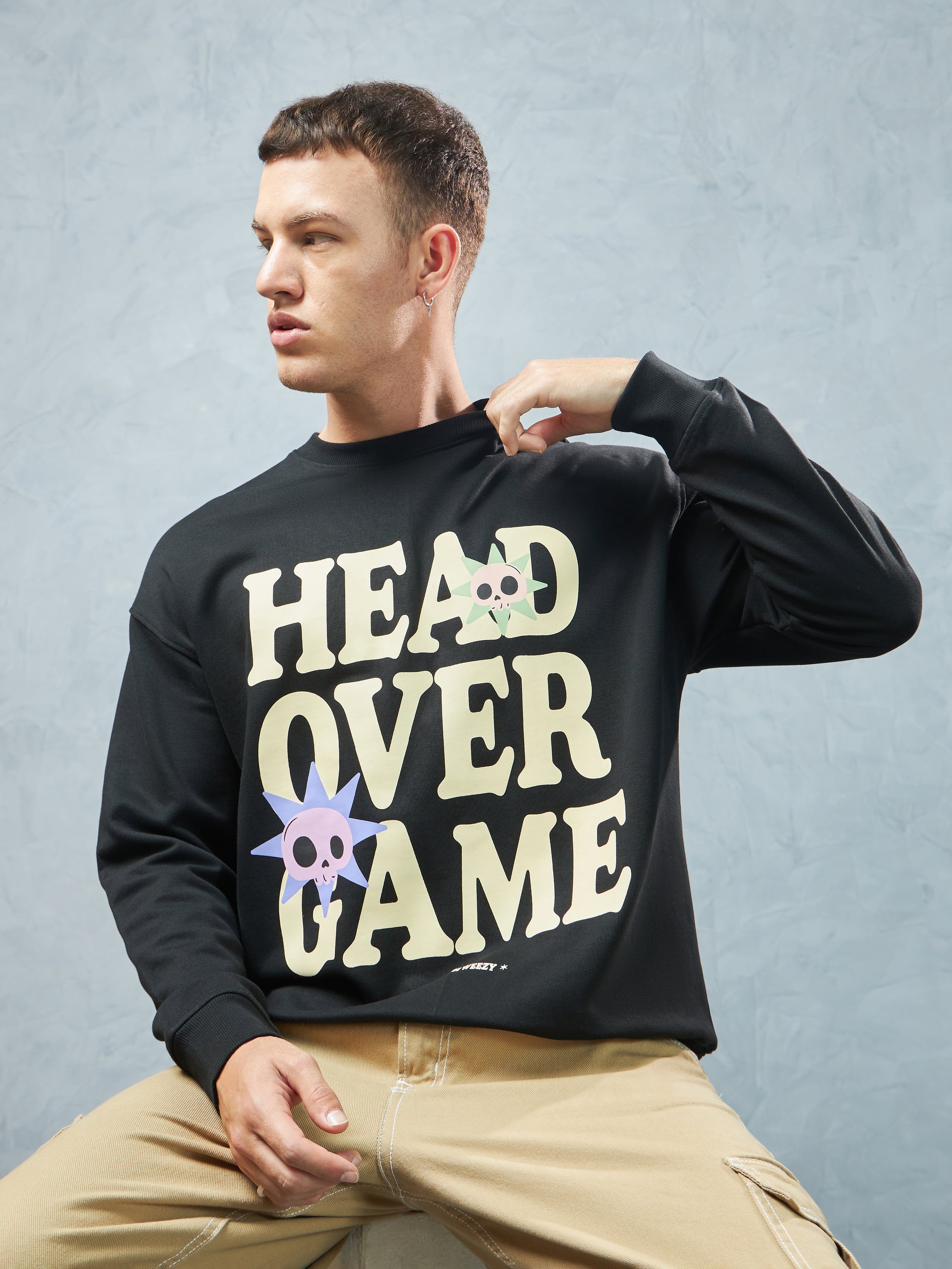 Jet Black Head Over Game Sweatshirt