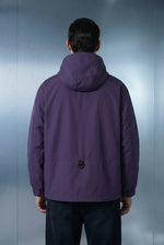 Purple Hooded Cargo Jacket Back view | Weezy