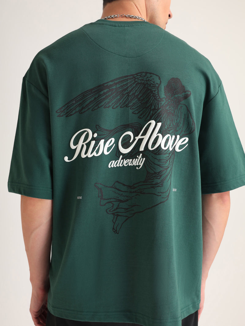 Emerald Green Adversity Angel Oversized T-Shirt Lifestyle view | Weezy