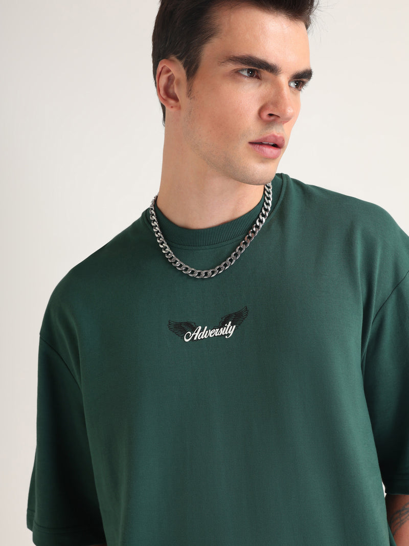 Emerald Green Adversity Angel Oversized T-Shirt Detail view | Weezy