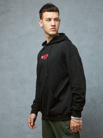 Machina Jet Black Hoodie Detail view | Weezy