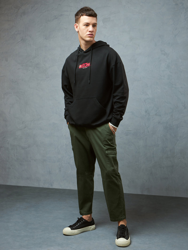Machina Jet Black Hoodie Lifestyle view | Weezy