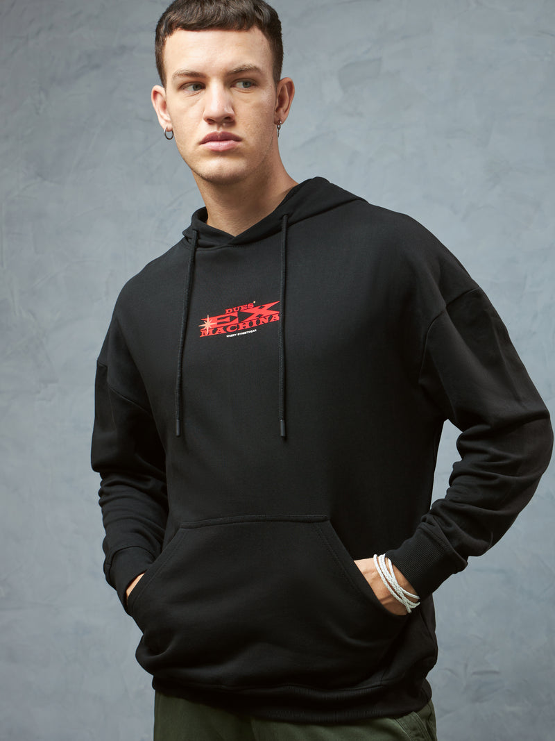 Machina Jet Black Hoodie Front view | Weezy