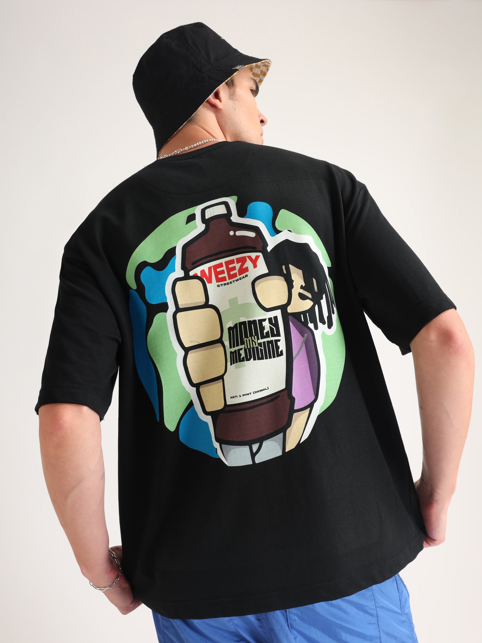 Jet Black Money My Medicine Oversized T-Shirt