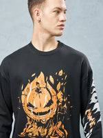 Jet Black Pumpkin Sweatshirt Back view | Weezy