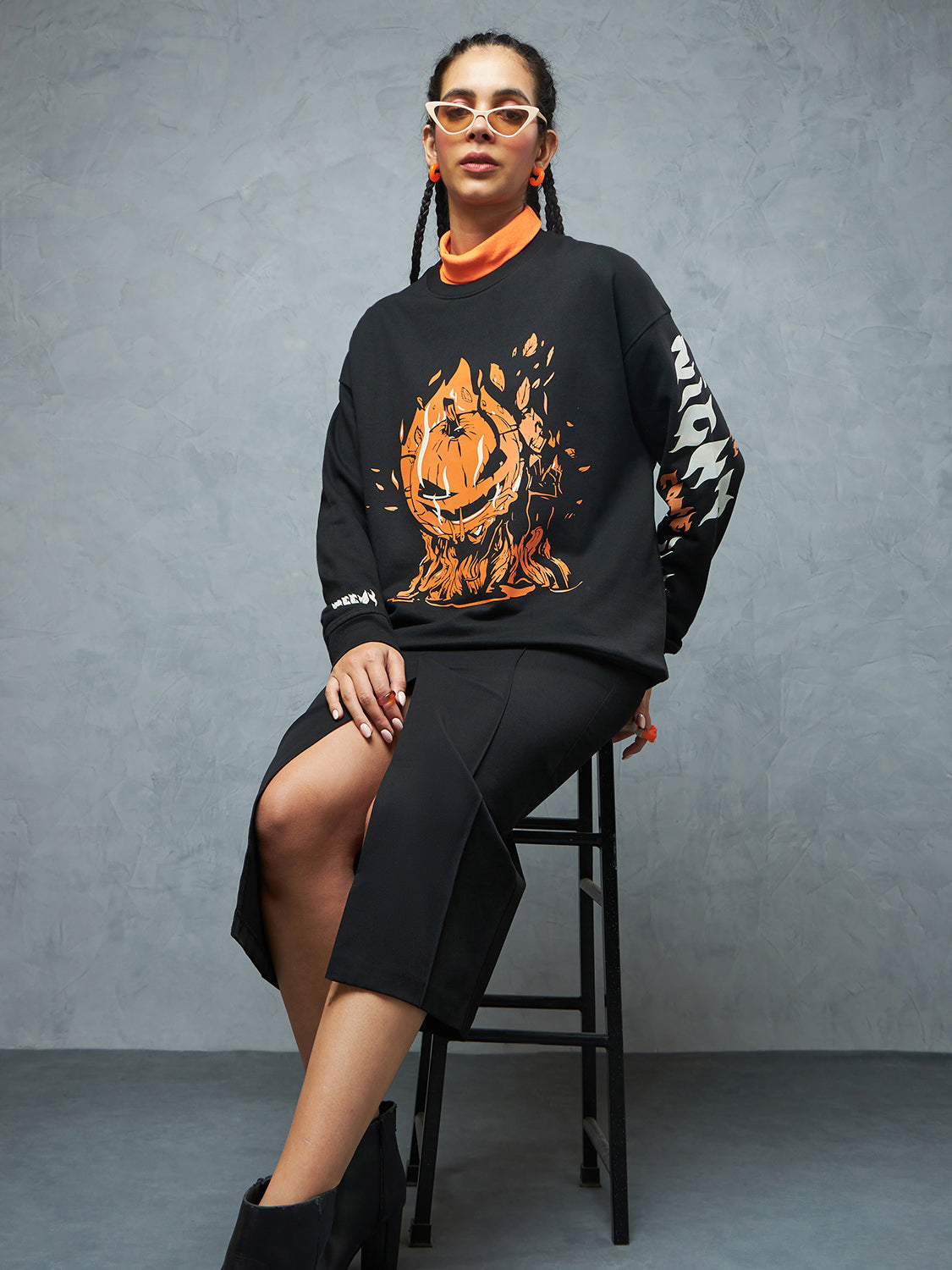 Jet Black Pumpkin Sweatshirt