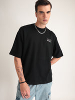 Jet Black Rave Oversized T-Shirt Lifestyle view | Weezy