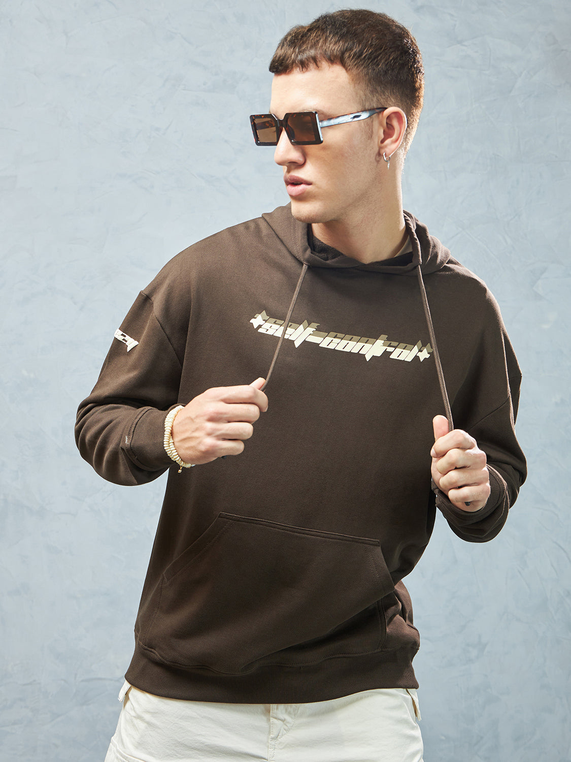 Chocolate Brown Self Control Hoodie
