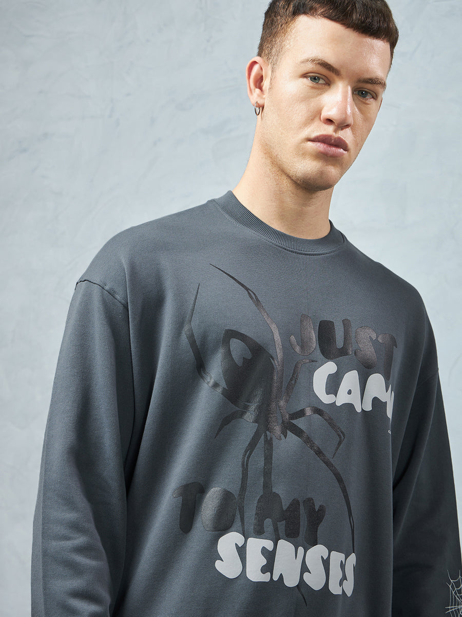 Cool Grey Senses Sweatshirt Front view | Weezy