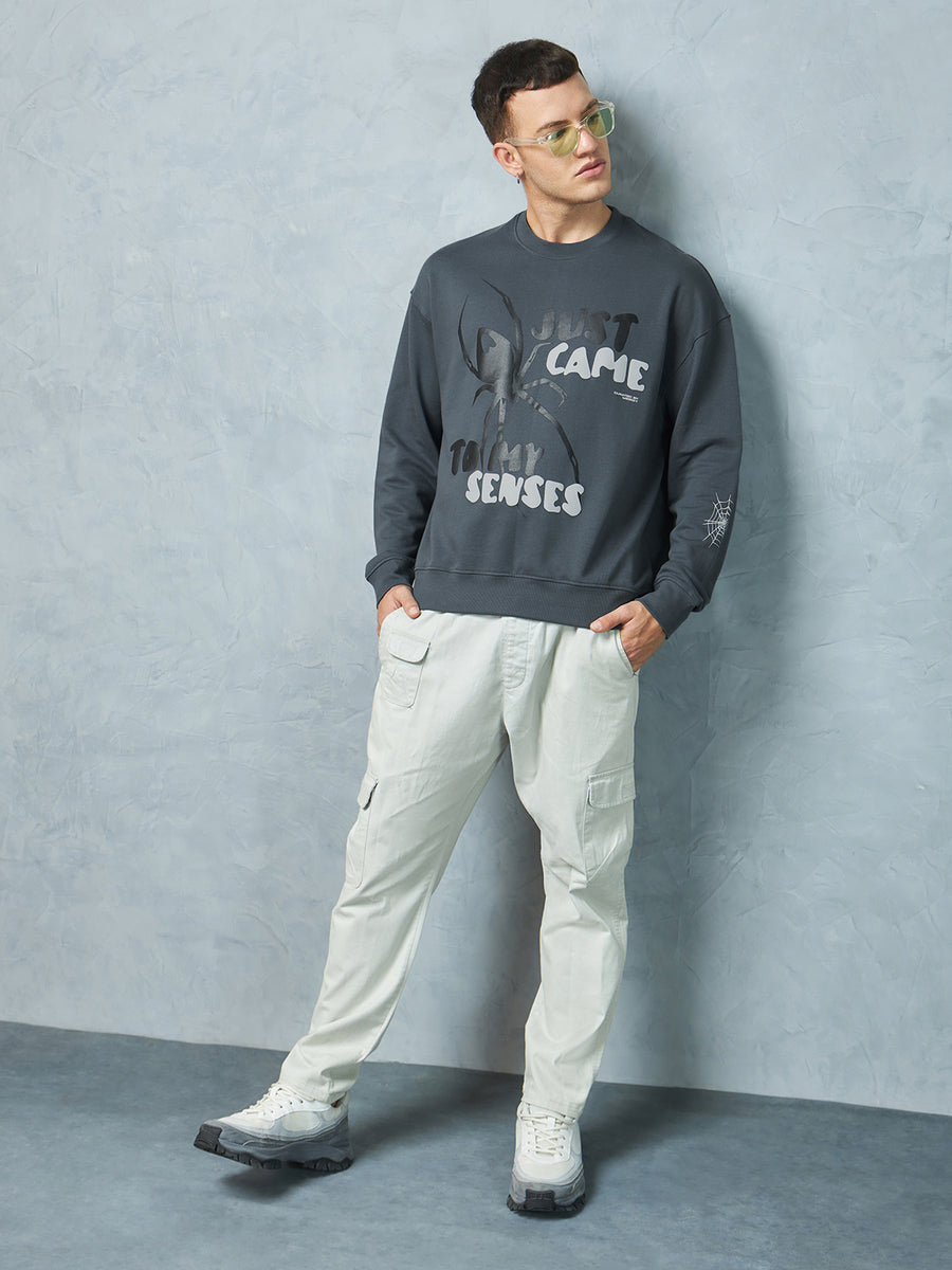 Cool Grey Senses Sweatshirt Detail view | Weezy