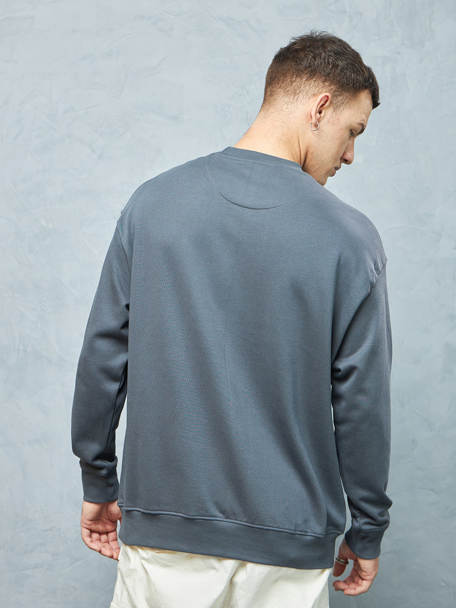 Cool Grey Without Warning Sweatshirt Side view | Weezy
